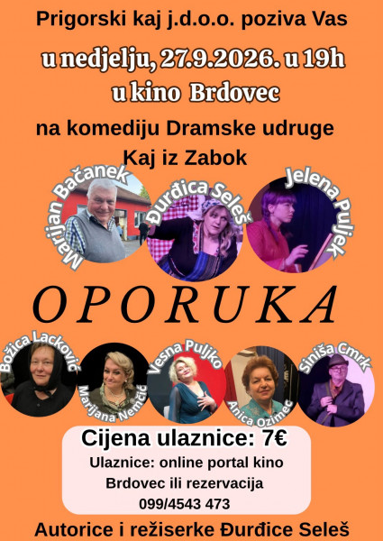 OPORUKA Dramske udruge Kaj