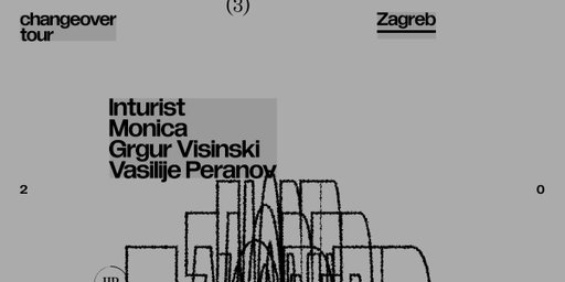 Odgođeno: Changeover Tour: Inturist, Grgur Visinski, Monica, Vasilije Peranov